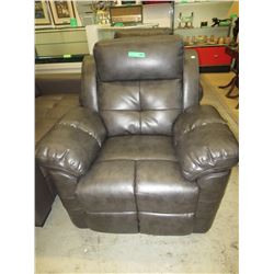NEW - Grey Leather Recliner