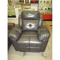 NEW - Grey Leather Recliner