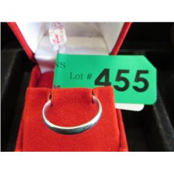10KT White Gold comfort band ring - size 9