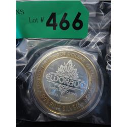 .999 Silver - $10 Reno Nevada gaming token