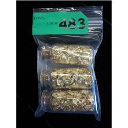 3 Vials of gold leaf