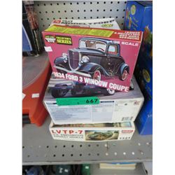 5 Vintage model kits