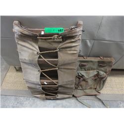 2 Vintage canvas backpacks.