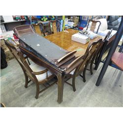 8 Piece Dining Table Set - Oriental Styling