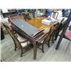 Image 1 : 8 Piece Dining Table Set - Oriental Styling