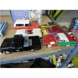 6 Die-cast scale model vehicles