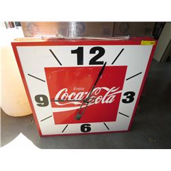 Giant Electric Illuminated Coca Cola Wall Clock-Vintage