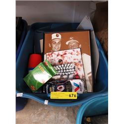 Tote of misc. goods - mostly sports related