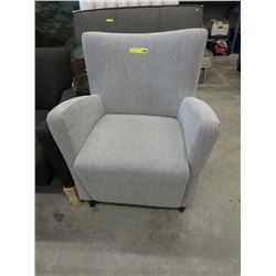 NEW - Upholstered Grey Arm Chair