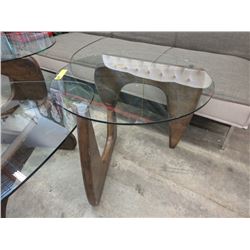NEW - Round Glass Top Side Table