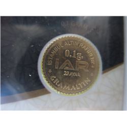 Istanbul Mint 91.6% gold coin with certificate