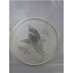 .999 Silver 2014 Great White Shark 1/2 oz round