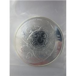 .999 Silver 2013 Fiji turtle motif 1/2 oz coin