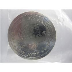 .999 Fine Titanium 1 oz round