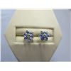 Image 1 : New Tanzanite & Diamond stud earrings