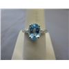 Image 1 : 3.5 CT Oval cut Blue Topaz ring
