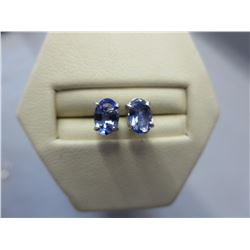 New 1 CT oval cut Tanzanite stud earrings