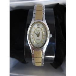 New Mother of Pearl watch set with 2 diamonds