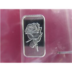 4 x .999 Silver Rose Motif bullion bars