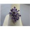 Image 1 : Diamond & Amethyst cluster ring