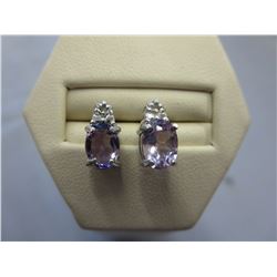 New Amethyst & Diamond stud earrings