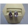 Image 1 : New Amethyst & Diamond stud earrings