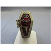 Image 1 : Bronze coloured & red enamel poison ring
