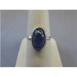 Custom made Oval Tanzanite cabochon ring
