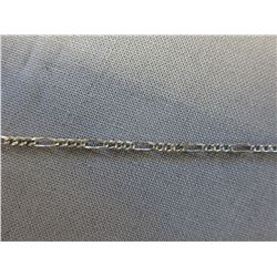 Italian sterling silver ladies Figaro bracelet