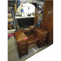 Vintage waterfall veneer vanity