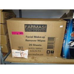 Case of makeup remover wipes