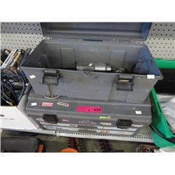 2 Plastic tool boxes & contents
