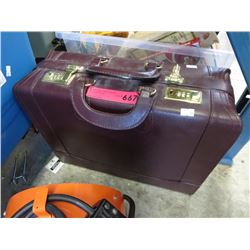 Large leather salesman briefcase
