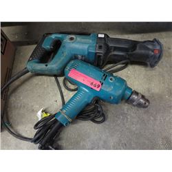 Makita electric saw & drill - used