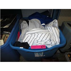 Large tote of sports jerseys - new