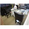 Image 1 : NEW - Glass Top Table & 4 Bonded Leather Chairs