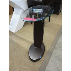 NEW - Glass Top Oval Side Table