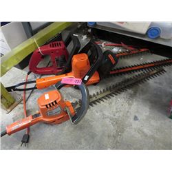 3 Electric hedge trimmers - used