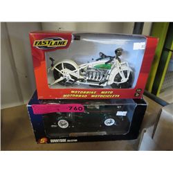 1 Motorcycle & 1 car model.