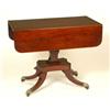 Image 1 : A Late Regency Mahogany Pembroke Table, with one real and one false drawer, with box wood stringi...