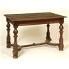 Image 1 : A Late 18th/Early 19th Century Continental Oak Side Table, with a frieze drawer, on tapering turn...