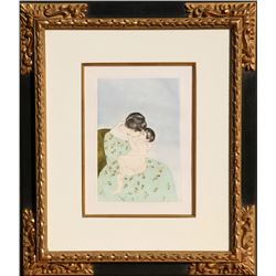 Mary Cassatt, Mother's Kiss, Soft Ground Etching