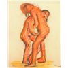 Image 1 : Bob Thompson, Two Nudes I, Pastel Drawing