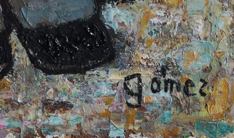 Gomez, Family, Oil Painting