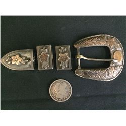 Another 4 Piece Sterling Ranger Belt Buckle Set