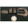 Image 2 : Another 4 Piece Sterling Ranger Belt Buckle Set