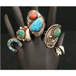 Group of 5 Vintage Sterling Rings