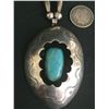 Image 3 : Vintage Sterling & Turquoise Shadowbox Necklace