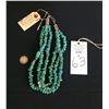 Image 2 : 3-strand Kingman Turquoise Necklace with Sterling