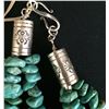Image 4 : 3-strand Kingman Turquoise Necklace with Sterling